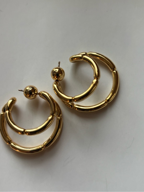 Jenny Bird Jewelry - NWOT Jenny Bird Polished Gold Double Hoop Earrings